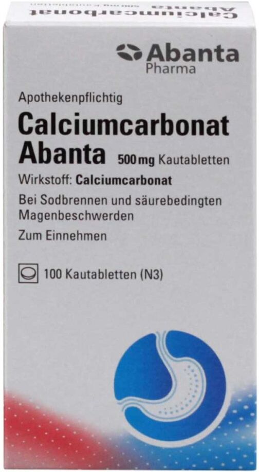 Calciumcarbonat Abanta 500 mg Kautabletten