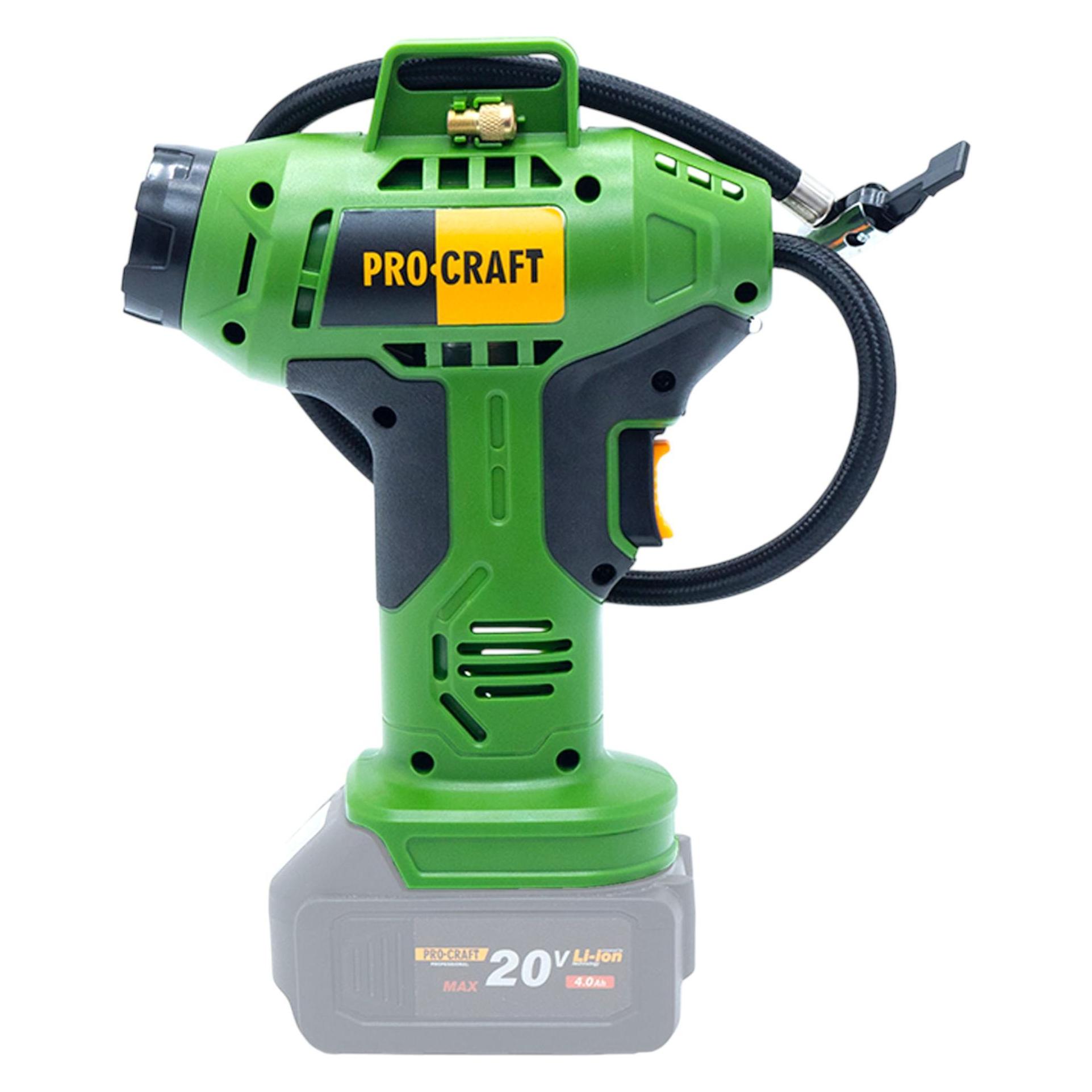 Procraft LK20 Akku Kompressor 20 V 11 bar + 1x Akku 4,0 Ah - ohne Ladegerät (11 Bar) (LK20)