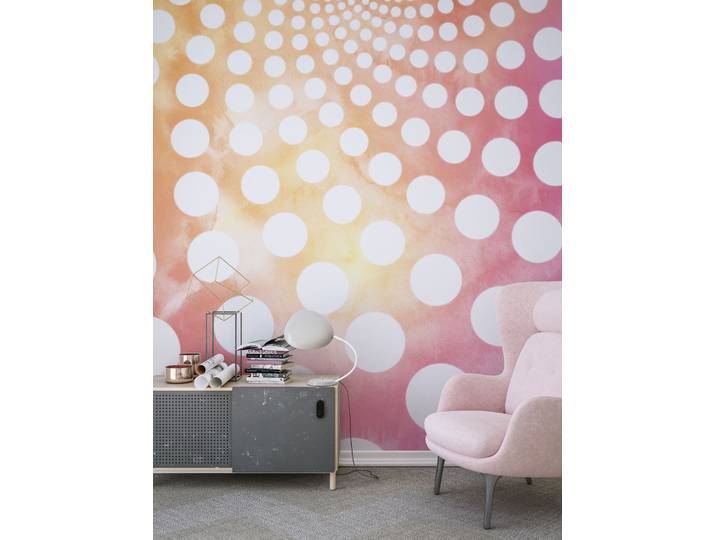 Fototapete KOMAR Komar Vlies Fototapete - Fibonacci Sunset - Größe 250 x 250 cm , lila (modern), H:0,64m L:2,5m, Vlies, Tapeten, Fototapete