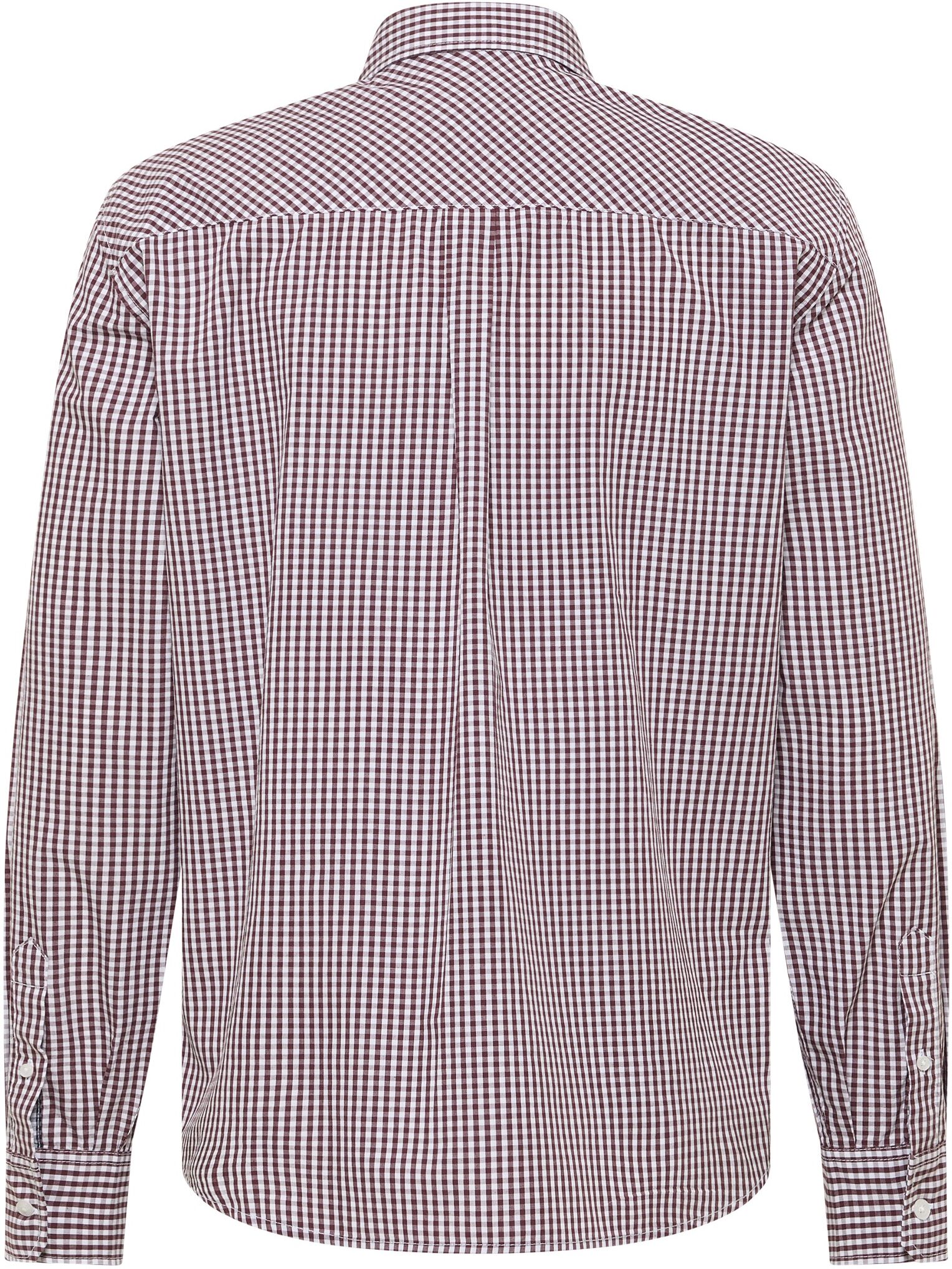 Langarmhemd MUSTANG "Herren Style Chester", Herren, Gr. L, US-Größen, rot (braun 12931), Web, 100% Baumwolle, kariert, regular fit, Hemden Langarmhemd