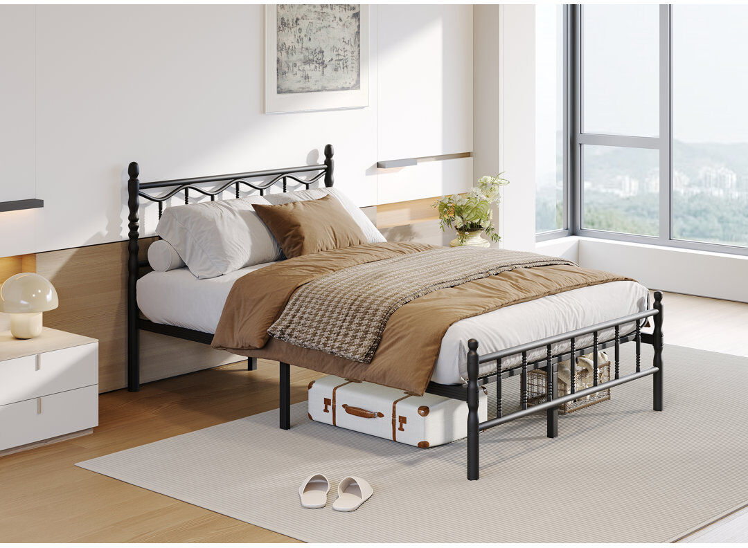 Brayden Studio Bed Frame Black kingsize