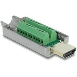 DELOCK HDMI-A Stecker zu Terminalblock mit Metall Gehäuse