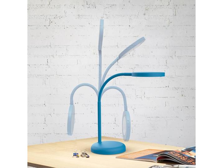 Maul LED Tischleuchtelampe MAULjoy, blau, für Arbeitszimmer / Büro, Metall, Modern