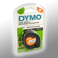 Dymo Label Band Letratag 18769 (S0718850) schwarz auf weiss Bügelband 12mm x 2m