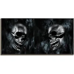 Wallario Holzgarderobe 80 x 40 cm Rauchende Schädel