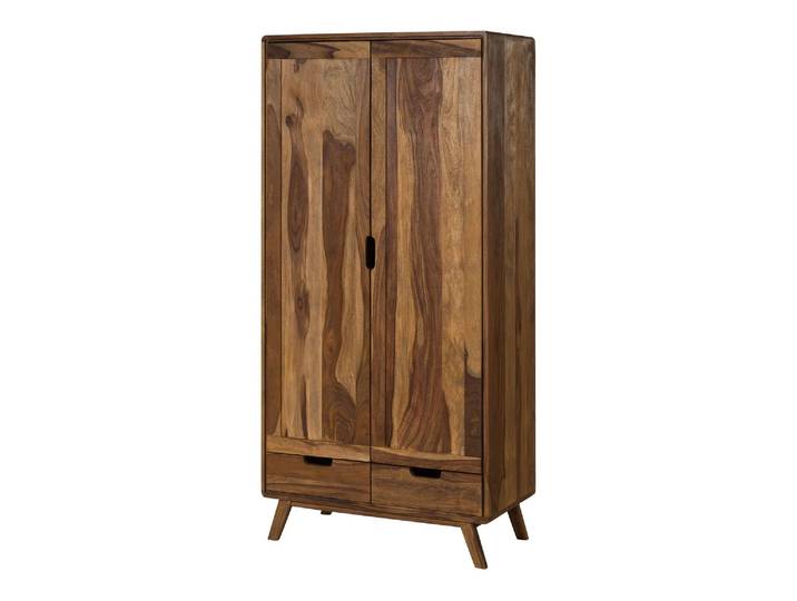 Armoire Sheesham Natur Sablé 90x45x180 (bxtxh) Partiellement Assemblé Malmö 2 200