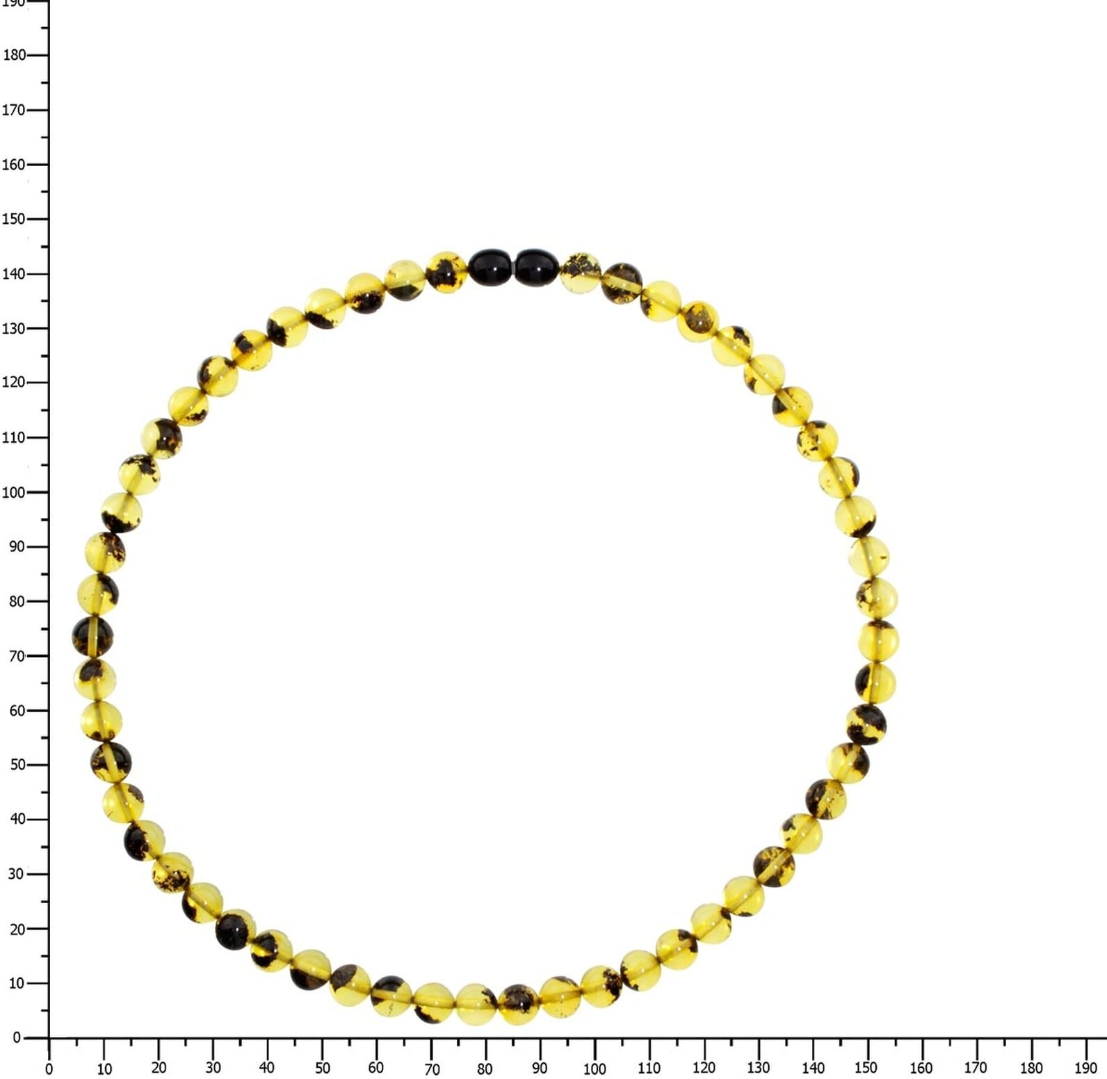 Gliederkette OSTSEE-SCHMUCK "Ostsee-Schmuck Kette Kugel 8 mm Kette Kugel 8 mm" Gr. 42, grün (weiß, neutral), Halsketten, Damen, 42cm, Bernstein, L: 42, Gliederkette