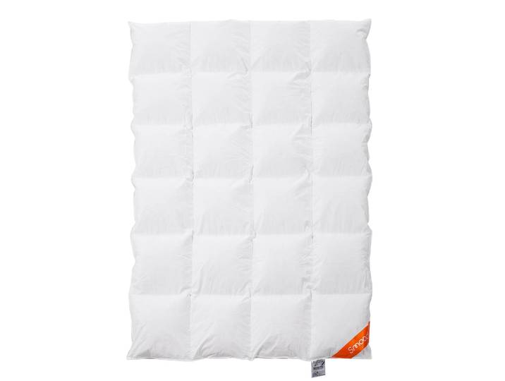 Daunendecke cozy 160 x 210cm Weiß Webstoff