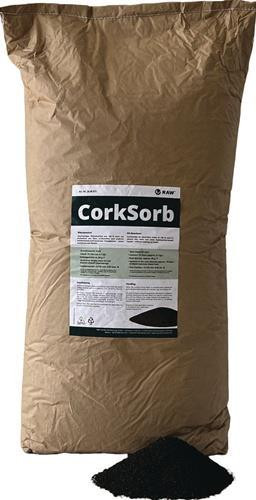 RAW kurk olieabsorber type I, II, III granulaat, inhoud 75 liter (7,5 kg)