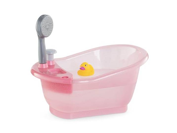 Corolle 9000141660 - Mon Grand Poupon Badewanne, mit Pumpfunktion und Badeente für alle 30-36cm Puppen, 32,5cm, ab 3 Jahren