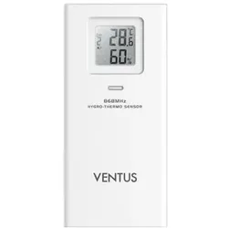 Ventus W048 temperature and humidity sensor, Thermometer + Hygrometer, Weiss