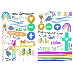 Transfermotive "Kommunion", 2 Bogen
