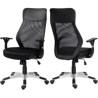 Chefsessel DUO COLLECTION "Niko", schwarz, Kunstleder Netzstoff, Stühle