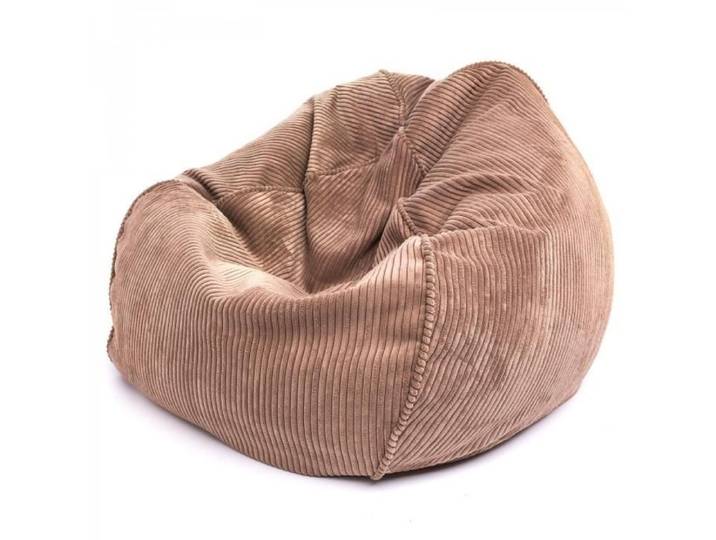 Pouf Poire Fauteuil Velours côtelé Sacoche Beige