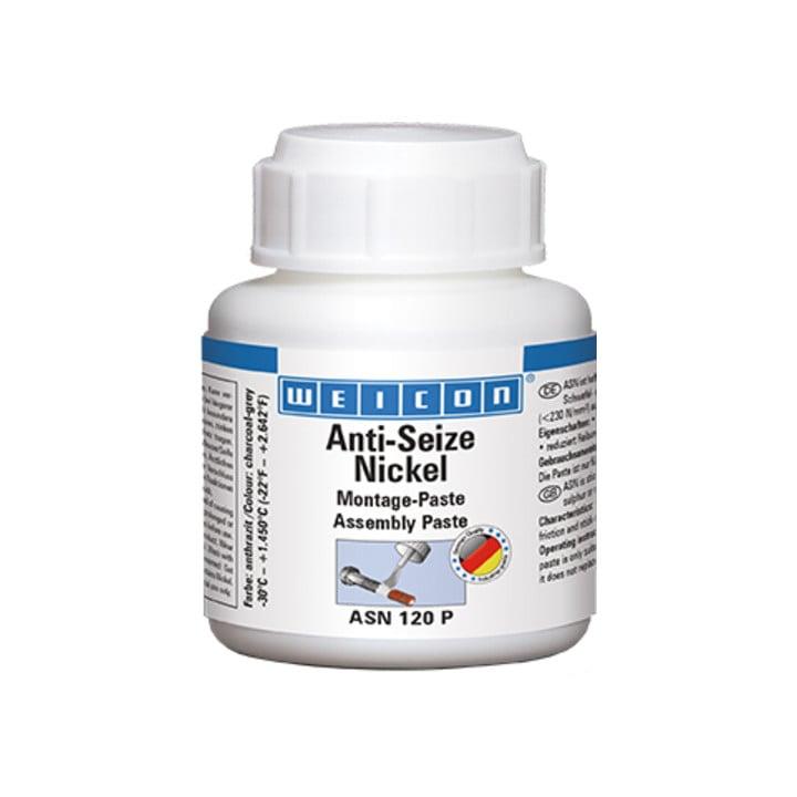 WEICON Anti-Seize Nickel Montagepaste, Schmier- und Trennmittelpaste hochtemperaturbeständig, 120 g, anthrazit (26050012)