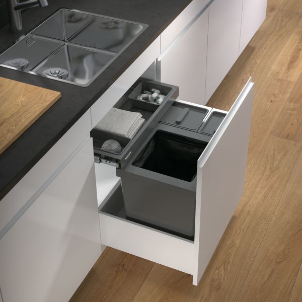 X-LINE 600/L5 mit Premium Schublade, Abfallsammelsystem, anthrazit, H 414 mm