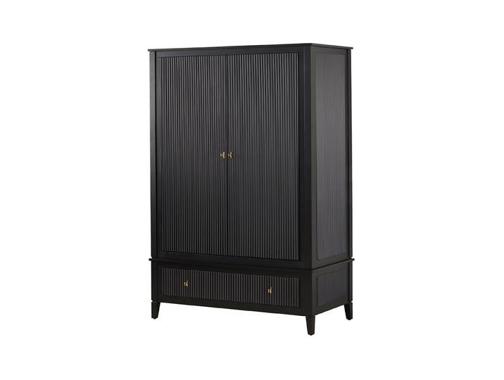 Heidi Kleiderschrank Schwarz - Messing/Silber