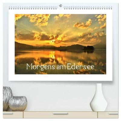Morgens am Edersee (hochwertiger Premium Wandkalender 2027 DIN A2 quer), Kunstdruck in Hochglanz