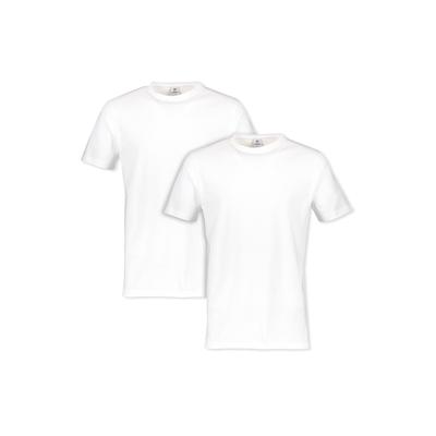 T-Shirt LERROS "Doppelpack T-Shirt Rundhals in Premium Baumwollqualität", Herren, Gr. L, weiß, 100% Baumwolle, Rundhals, Shirts T-Shirt, Weiche Baumwolle, Rundhalsausschnitt, kurze Ärmel, hautfreundlich