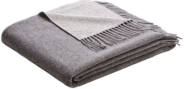 BIEDERLACK Kaschmir Wohndecke - Plaid 130x170cm grau EG