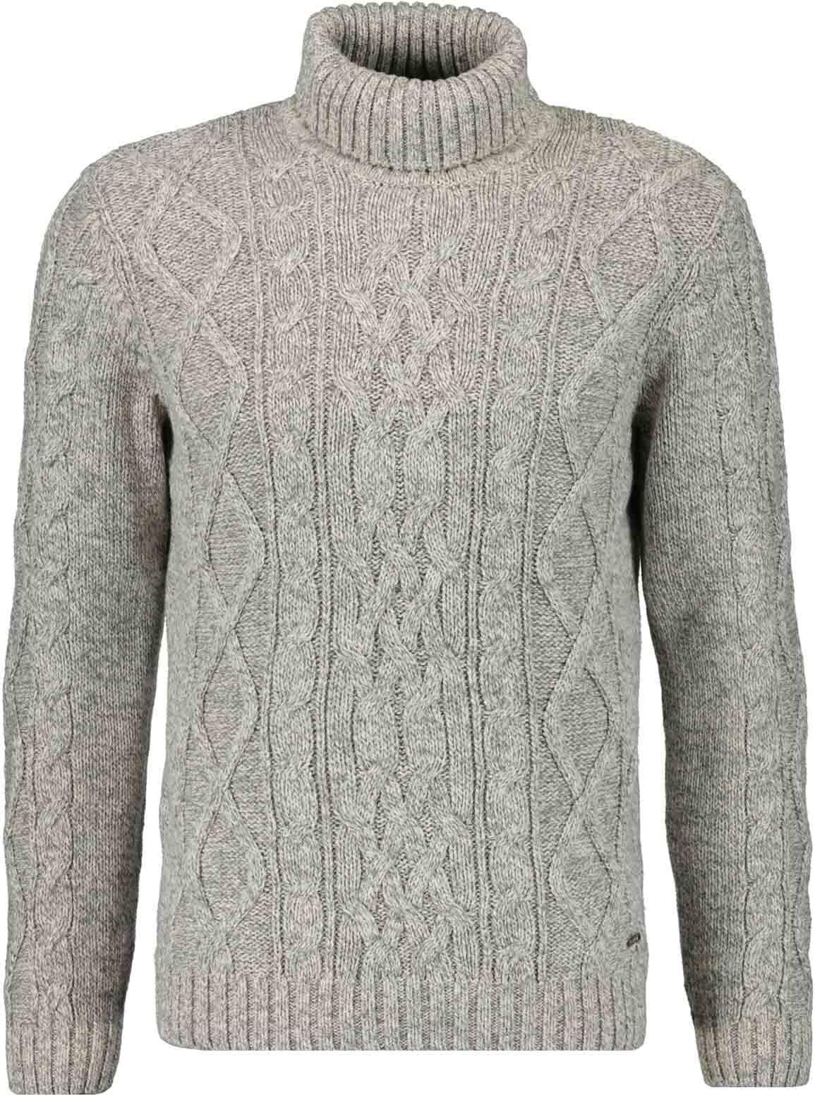 Rollkragenpullover RAGMAN, Herren, Gr. 58, grau, Strick, 100% Baumwolle, ohne Ausschnitt, Pullover Rollkragenpullover grau 58