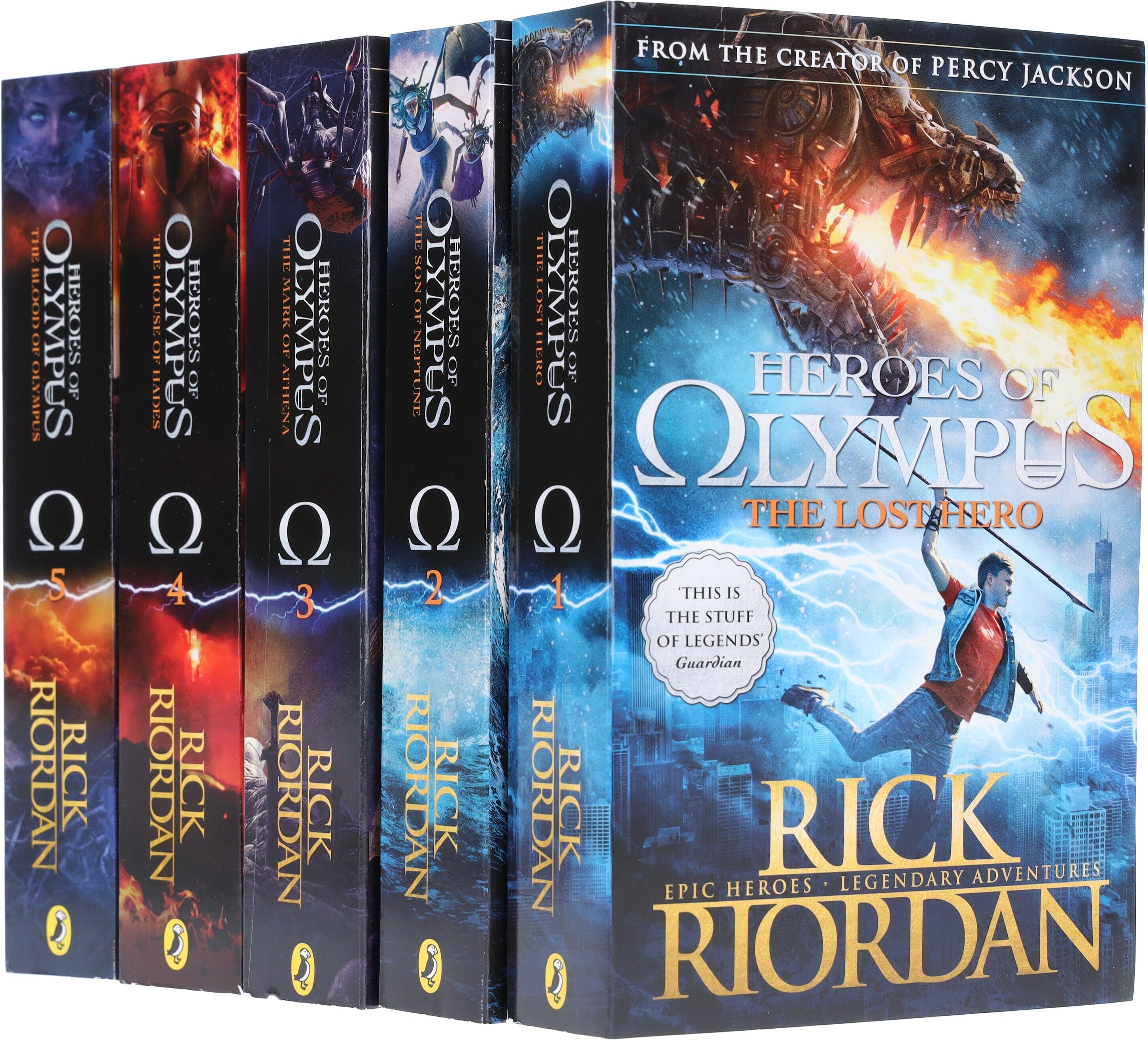 Heroes of Olympus By Rick Riordan Complete Collection 5 Books Set - Age 9-14 - Paperback Penguin Random House