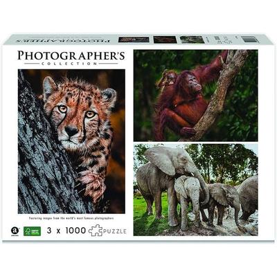 Wildtier-Familien 3x1000 Teile (Puzzle)