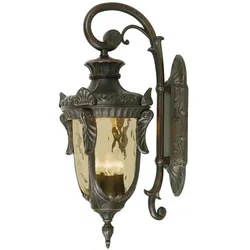 Elstead Lighting Philadelphia Außenwandleuchte groß 3-flammig Down in Old Bronze