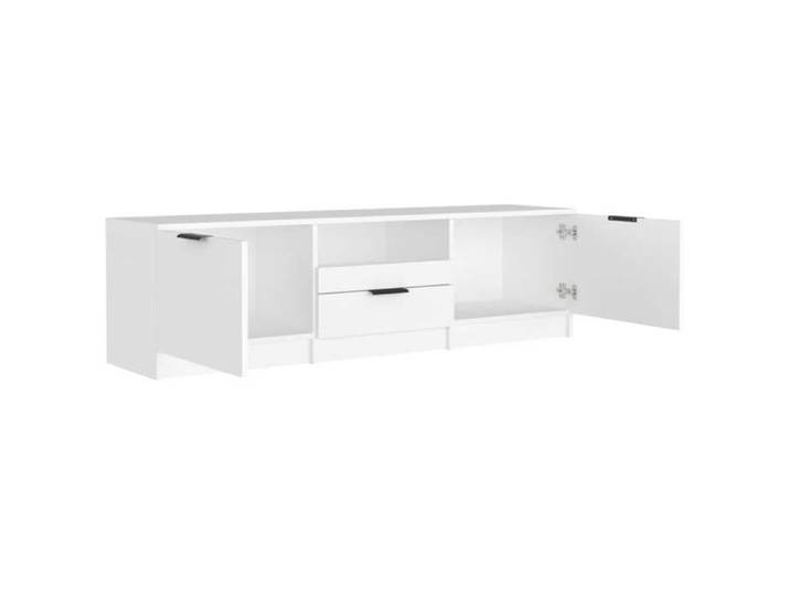 GKK - Meuble TV pas cher - Table TV Blanc 140x35x40 cm Bois d'ingénierie @4764