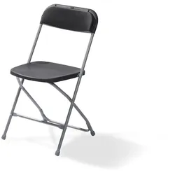 Feros Budget Klappstuhl grau/schwarz, klappbar und stapelbar, Stahlgestell, 43x49x80cm (BxTxH), 50110