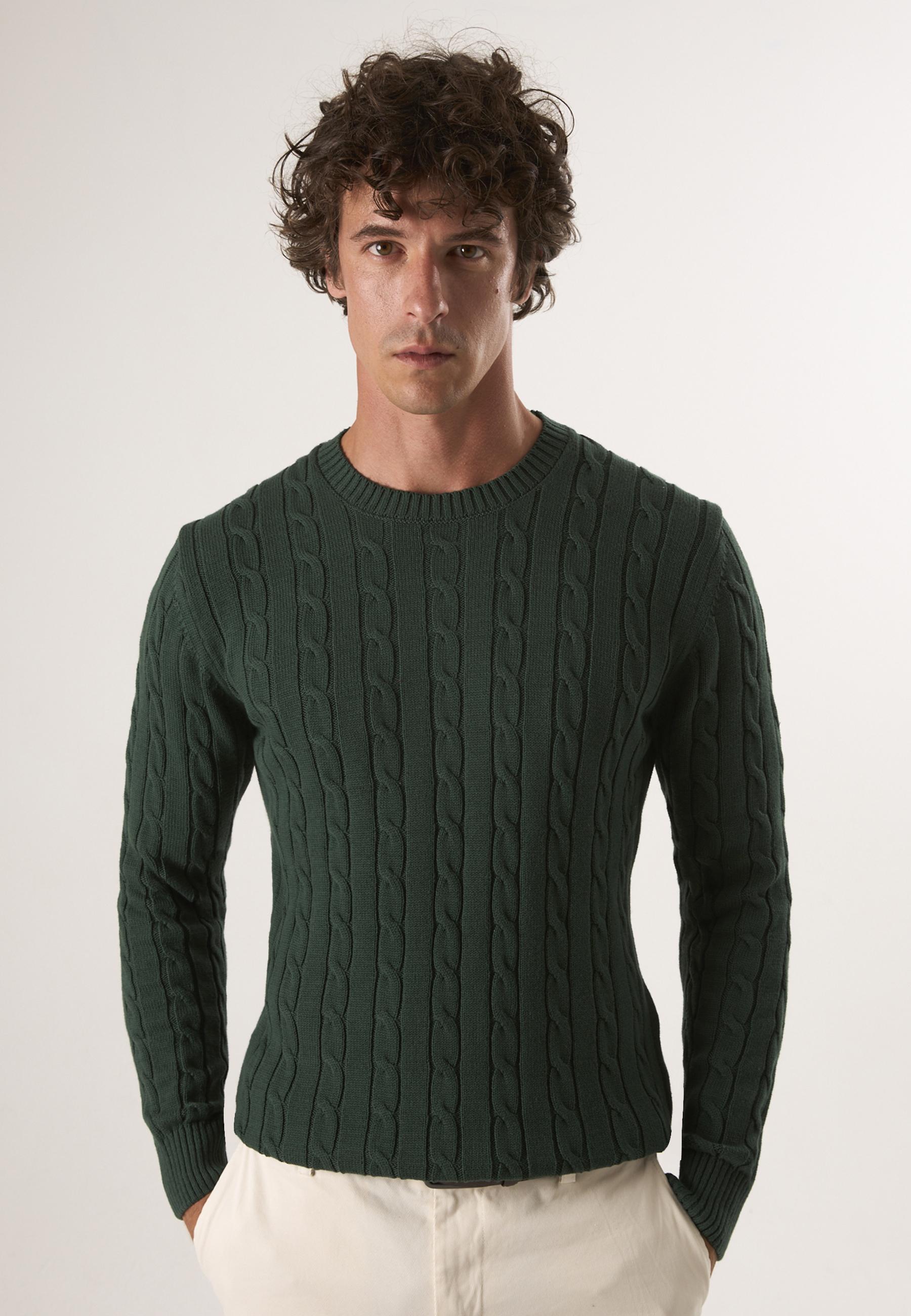 Pullover Pullover Mit Rundhalsausschnitt Aus Kabelstrick
