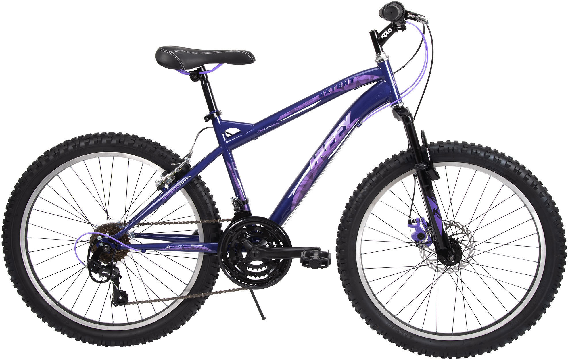 Jugendfahrrad HUFFY Gr. 41, lila, Fahrräder, Kinder, 41cm, 24 Zoll (60,96cm) hinten: 24 Zoll (60,96cm)