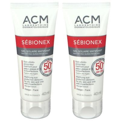 Sebionex GEL Ecran Solaire Matifiant SPF 50+ - Gel solaire matifiant très haute protection 2x40 ml Sonnenschutzgel