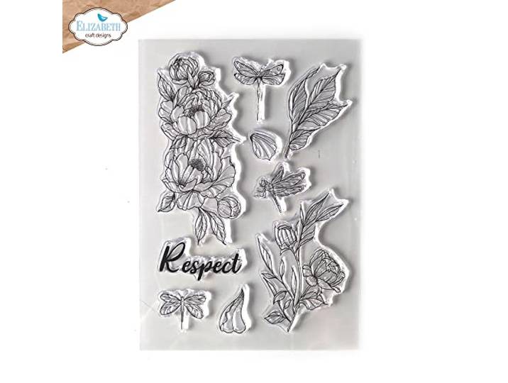 ECD Clear stamps A5 Beautiful blooms 2 - Respect