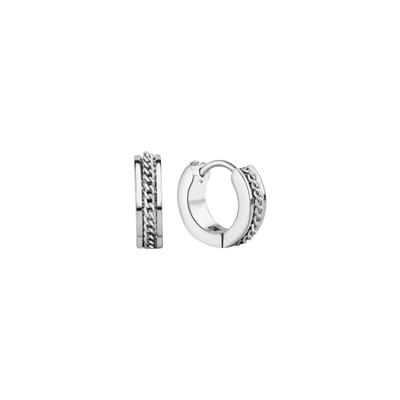 Paar Creolen VIVANCE "Edelstahl Durchmesser 14mm", Damen, Gr. one-size, Edelstahl, silber (silbergrau), Ohrringe