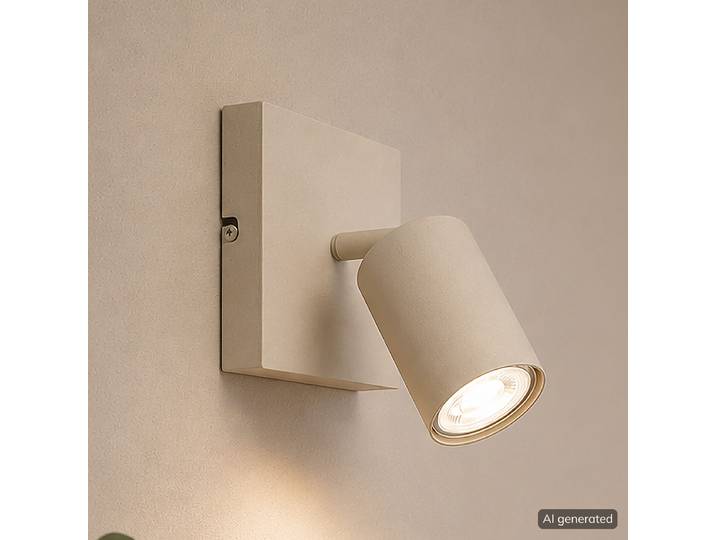 Applique murale Jello 13 x 12 x 12cm Beige Matériau : Métal Surface en métal : Laqué Type de métal : Fer LED GU10