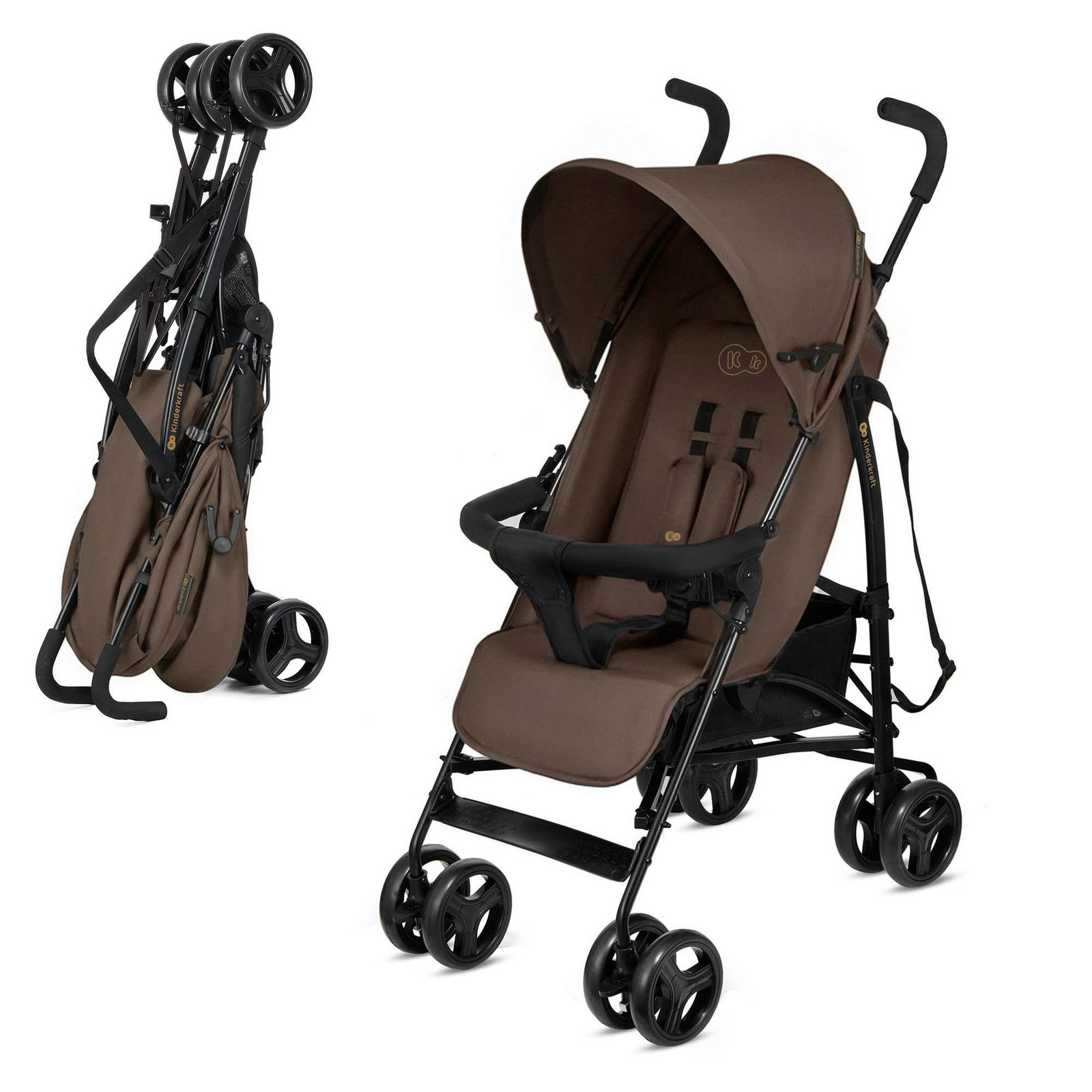 Kinderkraft Tik inklapbare parapluwagen, bruin