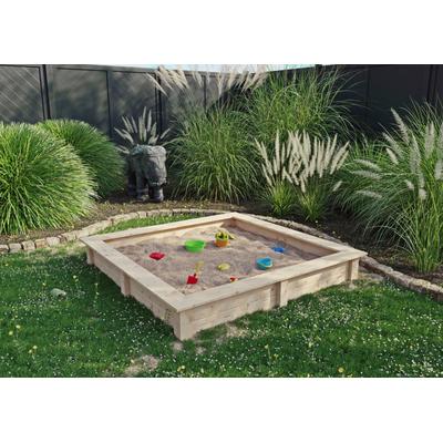 Sandkasten KONIFERA, beige (natur), Sandkästen, Kinder, B/H/L: 150cm x 24cm x 150cm, Holzwerkstoff, BxLxH: 150x150x24 cm, B:150cm H:24cm L:150cm