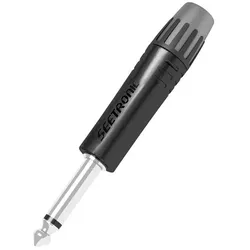 Seetronic Jack Plug 6.3 mm Mono Schwarzes Gehäuse - schwarze Endkappe