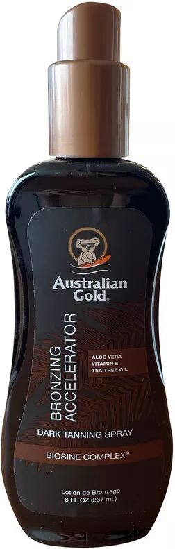 Australian Gold - Dark Tanning Accelerator, Spray Gel Mit Bronzer, Dark Tanning Accelerator Spray, 237 ml
