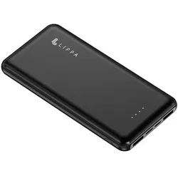 Lippa 10.000 mAh Powerbank 2 x USB-A Output - Black Powerbank - Sort - 10000 mAh (10000 mAh), Powerbank, Schwarz