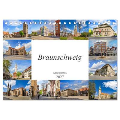 Braunschweig Impressionen (Tischkalender 2027 DIN A5 quer), CALVENDO Monatskalender