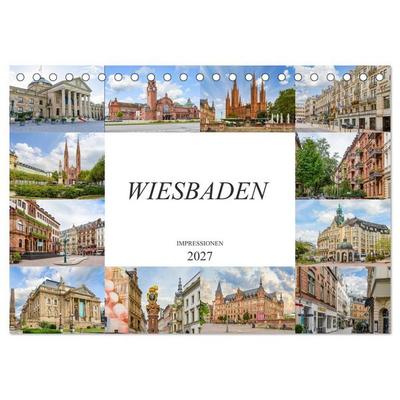 Wiesbaden Impressionen (Tischkalender 2027 DIN A5 quer), CALVENDO Monatskalender