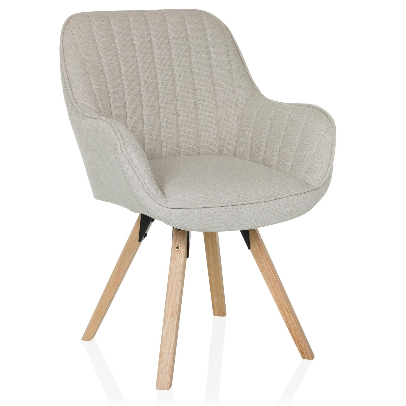 hjh LIVING Polsterstuhl SCANDI SOFT Stoff mit Armlehnen