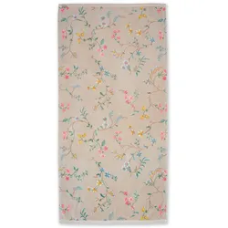 PIP Studio Duschtuch Les Fleurs 70 x 140 cm Baumwolle Braun Khaki