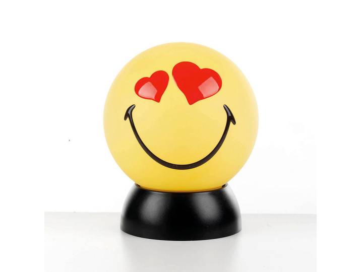 Kindertischleuchte 2001 Smiley, Hellgelb, Kunststoff, rund, 15x20x15 cm, Eec, ohne Chemie, Lampen & Leuchten, Innenbeleuchtung, Kinderzimmerlampen, Kindertischleuchten