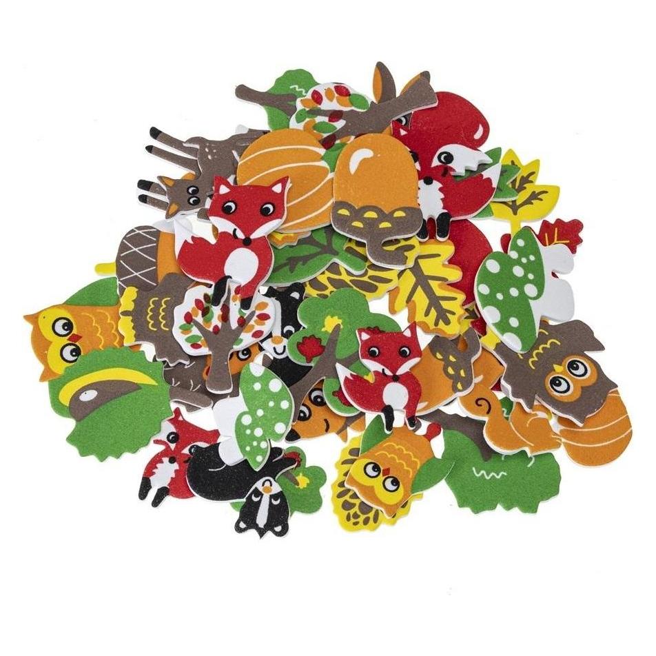 Brewis Herbstliche Schaumstoffaufkleber 48 Stk (48 Sticker) (48984988)