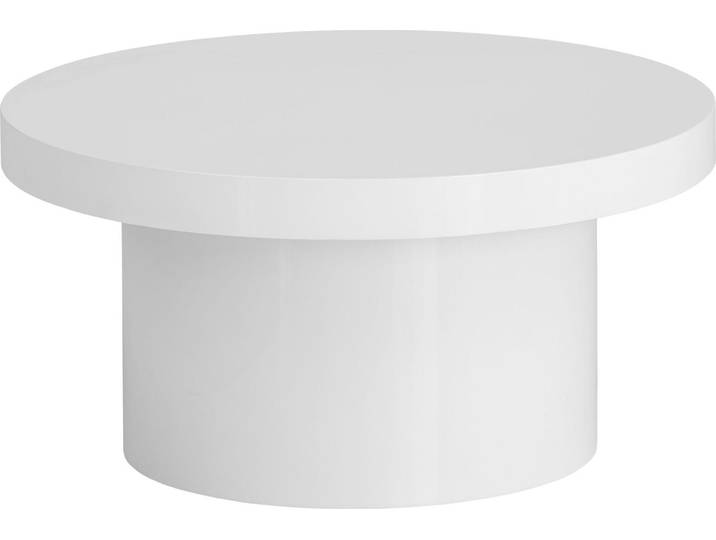 Couchtisch Rund Weiß Hochglanz 60x60x30cm Modern Design Pilzform