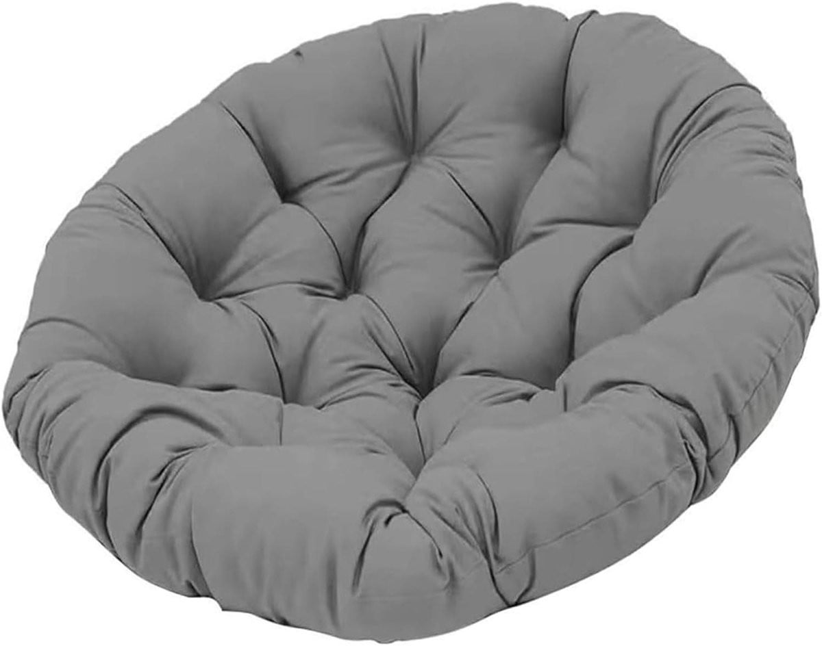 Donkergrijs kussen voor hangstoel of eierstoel, 50 cm