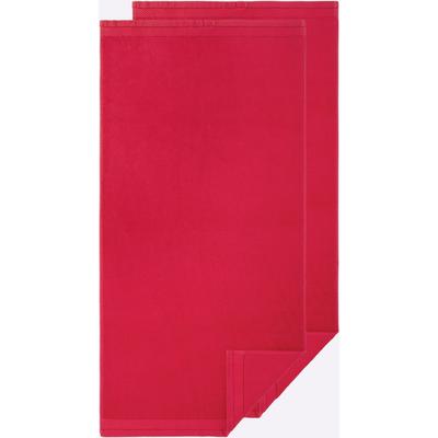 Handtuch WÄSCHEPUR Gr. 1, rot, B:50cm L:100cm, 100% Baumwolle, Handtücher